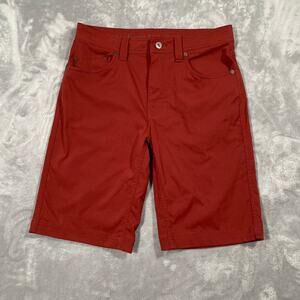 Prana Brion Shorts 30 Red Stretch Performance Hiking Climbing Outdoor Travel